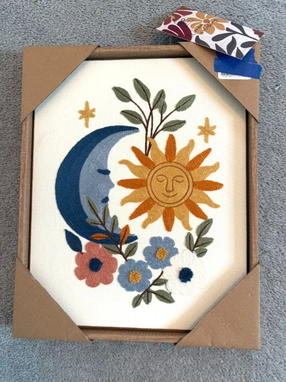 bp home wall art embroidered textile NWT!